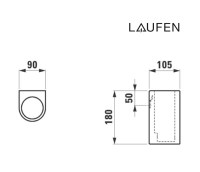 MEDIDAS ESCOBILLERO CERAMICO LAUFEN